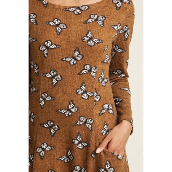 NWT Frock Shop ModCloth Can’t Wing Em All Butterfly Sweater Dress Small - Picture 4 of 11